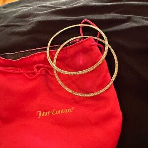 Juicy Couture Sparkling Gold Hoops